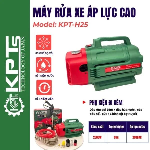 MÁY RỬA XE ÁP LỰC CAO KPT H25